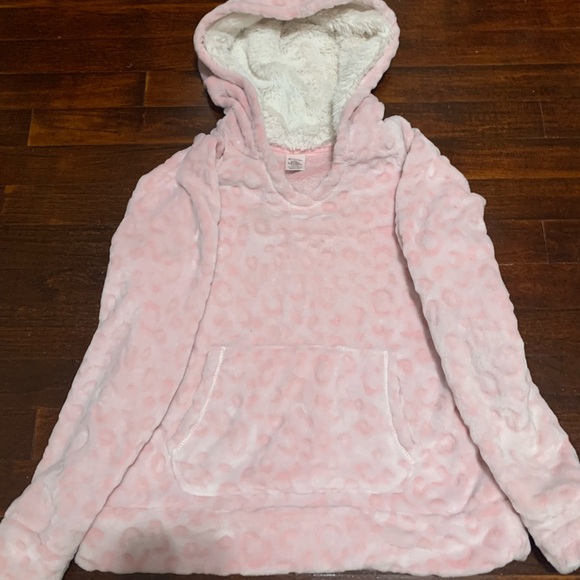 Pink Leopard Print Fleece Hoodie - Picture 1 of 2